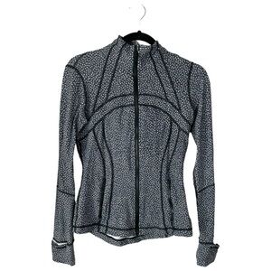 Lululemon Define Jacket Frozen Fizz White Black Size 6